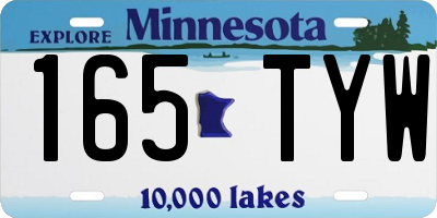 MN license plate 165TYW
