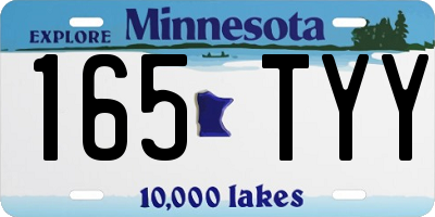 MN license plate 165TYY