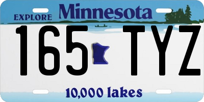 MN license plate 165TYZ