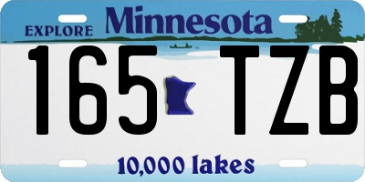 MN license plate 165TZB