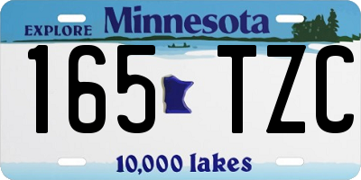 MN license plate 165TZC
