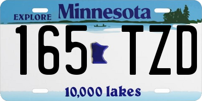 MN license plate 165TZD