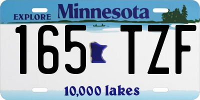 MN license plate 165TZF