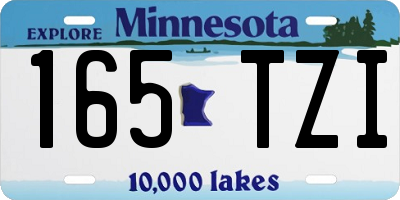 MN license plate 165TZI