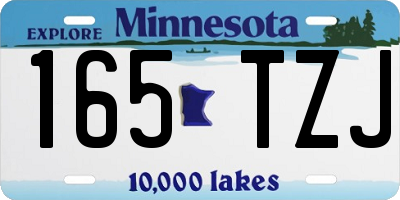 MN license plate 165TZJ