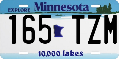 MN license plate 165TZM