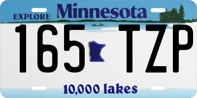 MN license plate 165TZP