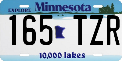MN license plate 165TZR