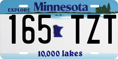 MN license plate 165TZT