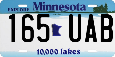 MN license plate 165UAB