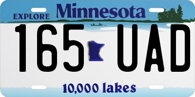 MN license plate 165UAD
