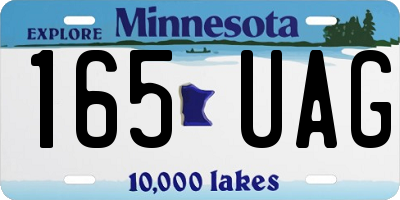 MN license plate 165UAG