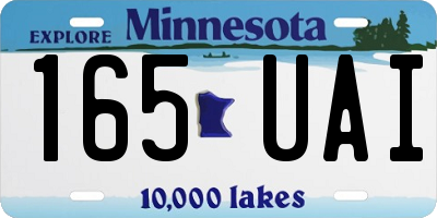 MN license plate 165UAI