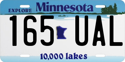 MN license plate 165UAL