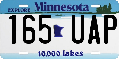 MN license plate 165UAP