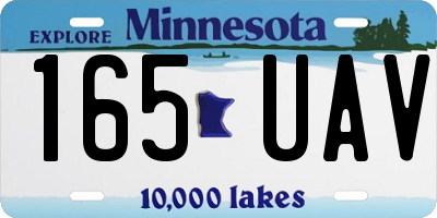 MN license plate 165UAV