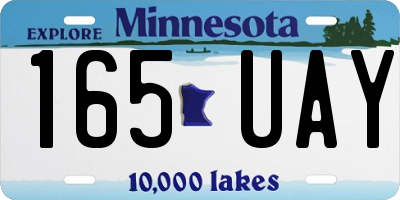 MN license plate 165UAY