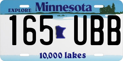 MN license plate 165UBB