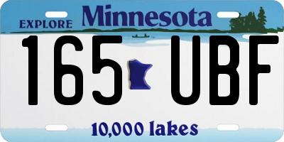 MN license plate 165UBF