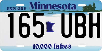 MN license plate 165UBH