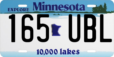 MN license plate 165UBL