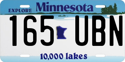 MN license plate 165UBN