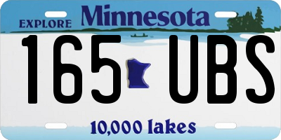 MN license plate 165UBS