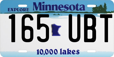 MN license plate 165UBT