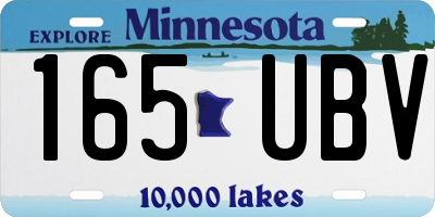 MN license plate 165UBV