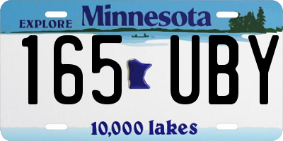 MN license plate 165UBY
