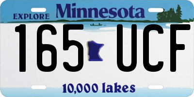 MN license plate 165UCF