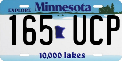 MN license plate 165UCP