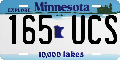 MN license plate 165UCS