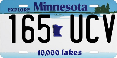 MN license plate 165UCV