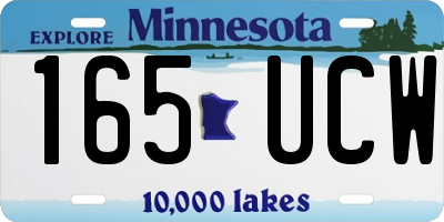 MN license plate 165UCW