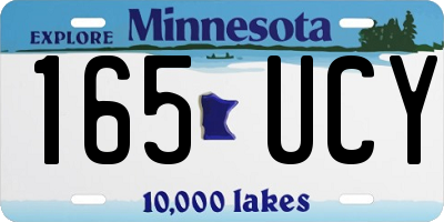 MN license plate 165UCY