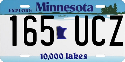 MN license plate 165UCZ