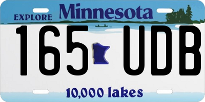 MN license plate 165UDB