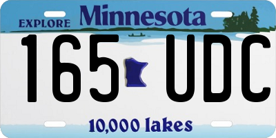 MN license plate 165UDC