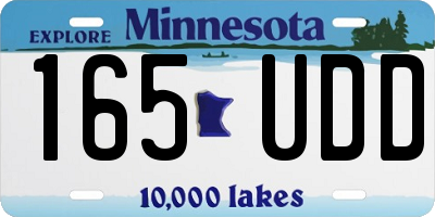 MN license plate 165UDD