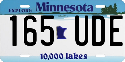 MN license plate 165UDE