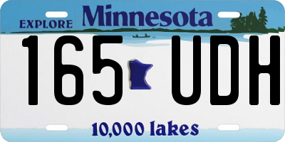 MN license plate 165UDH
