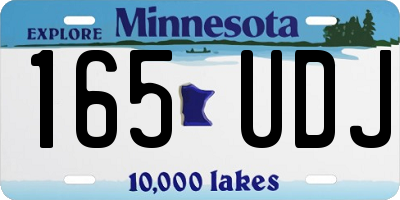 MN license plate 165UDJ