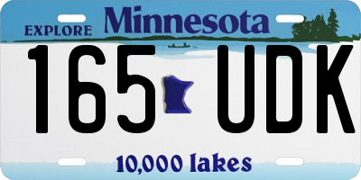 MN license plate 165UDK
