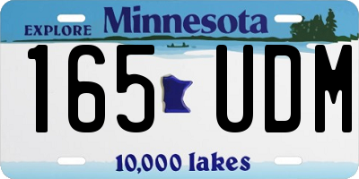 MN license plate 165UDM