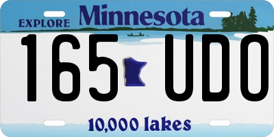 MN license plate 165UDO