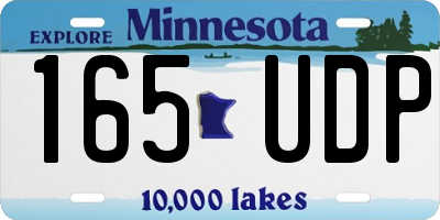 MN license plate 165UDP