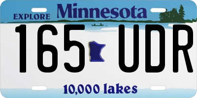 MN license plate 165UDR