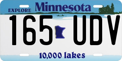 MN license plate 165UDV