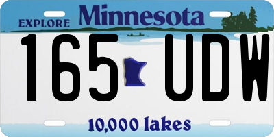 MN license plate 165UDW